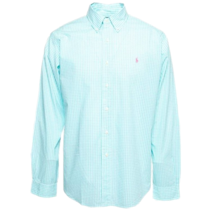 Polo by Ralph Lauren Green/Blue Checkered Cotton Button Front Shirt XL